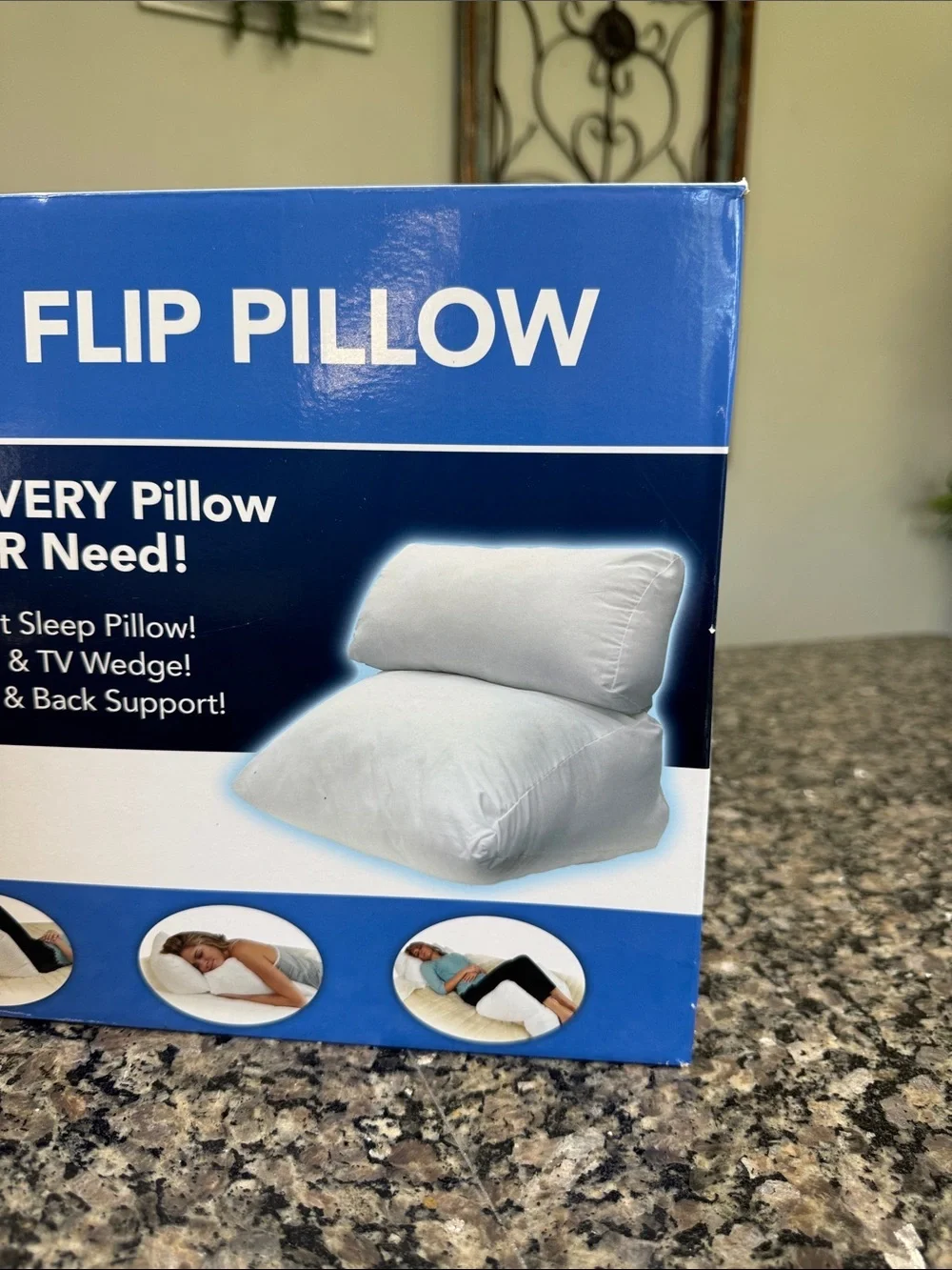 Trend makers Contour 10-in-1 Flip Pillow - White Support Pillow NEW